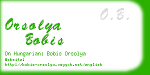 orsolya bobis business card